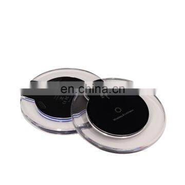 Mobile phone round panel qi wireless charger Fast charge 5W 10W