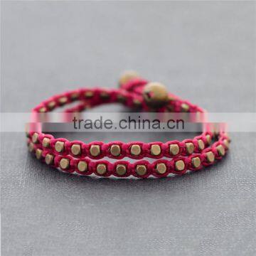 Factory woven ladies hand clasp bracelet XE09-284