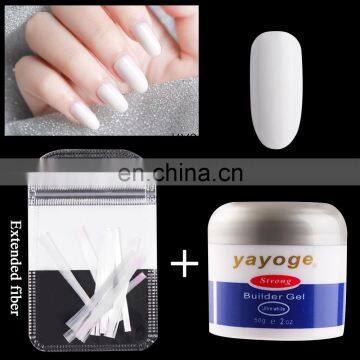 Fiberglass Extension Nail Gel Kit With Builder Gel Set Fiber Glass uv Gel With Base Coat and Top Coat in Stock photo-5