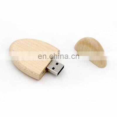 Christmas Gift Customized Laser Engraving Logo 16GB 32GB Wooden USB Pen Drive