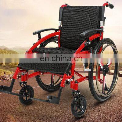 Aluminum alloy elderly wheelchair folding disabled trolley travel scooter