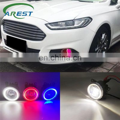 2 Functions Auto LED DRL Daytime Running Light Car Angel Eyes Fog Lamp Foglight For Ford Fusion Mondeo 2013 2014 2015 2016