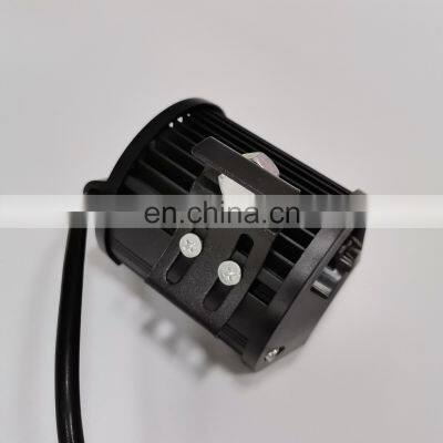 Factory Supply Plastic Material 18W Double Color Work Light Motorcycle Spotlight Driving External Fog Lamp Universal Auto Vehicl