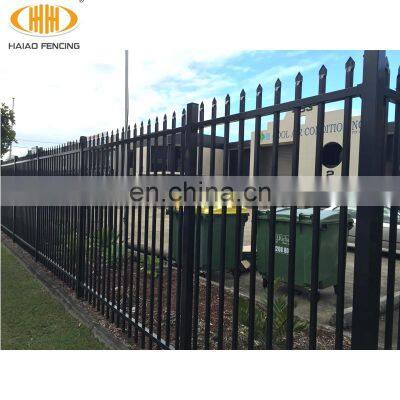 Australian Standard tubular fence pressed spear top security steel picket garrison fence