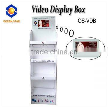 Video Display with Paper Card for Advertising