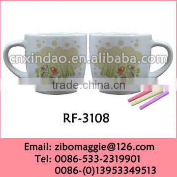 9oz Good Quality Ceramic Milk Mug with Easter Design for Wholesale Blackboard Mug