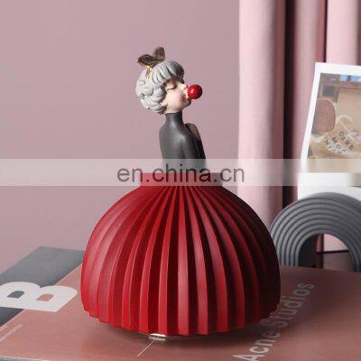 Nordic Creative Bubble Girl Decoration Bedroom Room Music Box Cute Decorations