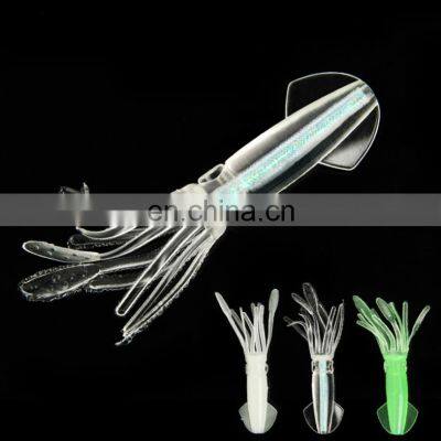 Dark Luminous Night Glowing 10.5cm/8.5g Fishing Lure Soft Bait Squid octopus lure