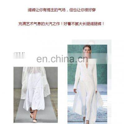 Manufacturer Wholesale Spring and Summer New Style Drape Chiffon Wide-leg Pants Plus Size Fashion Trend High-waist Trousers photo-3