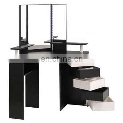 Corner makeup vanity Table with LED light and mirror