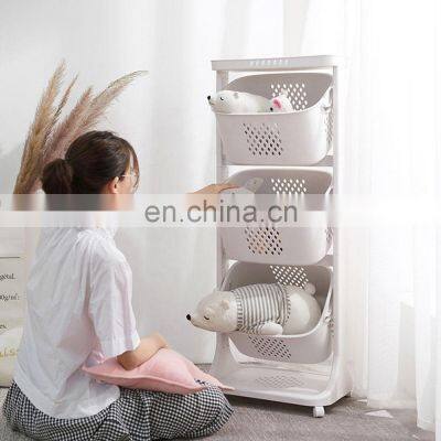 Plastic Toy Storage Rack multi-layer Cabinet Toy Basket Shelf Large Capacity for Living Room, Kitchen