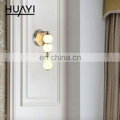 HUAYI Hot Selling Acrylic Simple Style Indoor Loft 10w Modern Decoration LED Wall Lamp photo-4