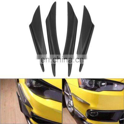 Car Body Kits Front For Mustang Bumper Lip Splitter Titanium Blue Car Exterior Fins Body Spoiler Canard
