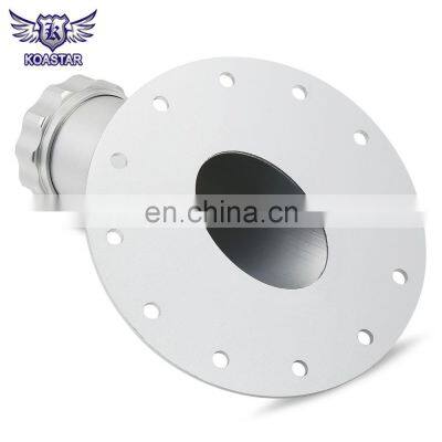 125cm Aluminum Billet 45 Degree Fuel Cell Fast Filler Neck With Mounting Hole 12 Bolt Flange