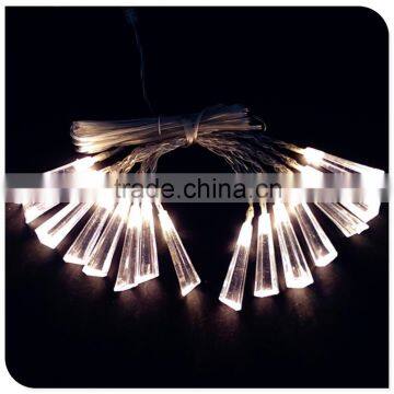 20 led falling icicle light warm white