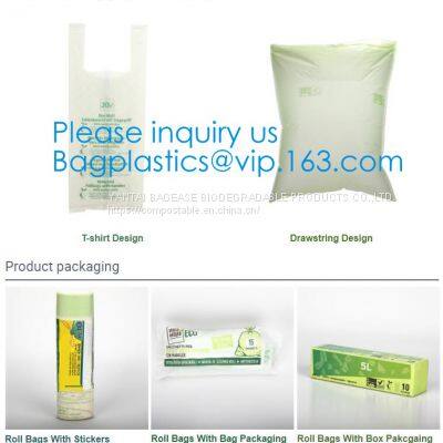 PBAT PLA Cornstarch Grocery Shopping Bag Vest Carrier, Singlet Handle Handy Killeen Bags Sacks Packaging Produce Roll photo-3