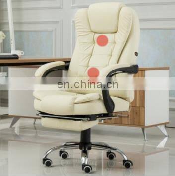 Cheap Price Manufacturer High Quality Tested Certificate Leather Ergonomic Massage Swivel Reclining Office Chair for Adult