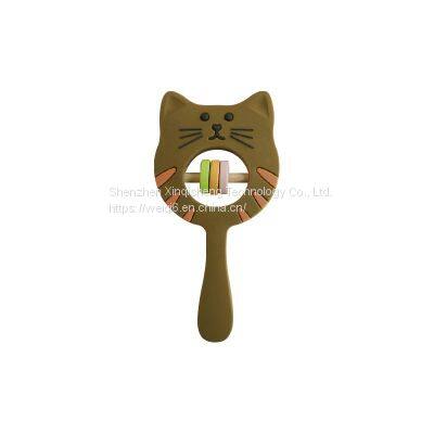 Food Grade Silicone Cat Rattle Hanging Toy Hanging Spiral Rattle Cart Pendant Baby Teething Toys photo-3