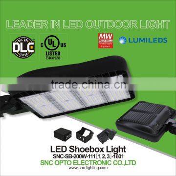 UL DLC approved new series 200w led shoebox parking lot light with 5 years warranty