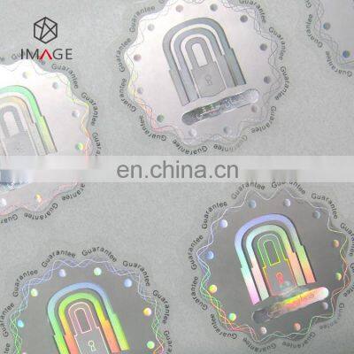 Shiny Personalized Customized Round Brand Protection Hologram Stickers photo-3