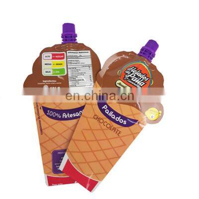 Aluminum Recyclable Packaging Special Shaped Stand up Spout Pouch for Liquid Juice photo-2