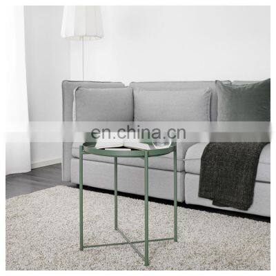 Роскошный круглый двухслойный подносный столик, металлический разборный прихожий столик для гостиной, современный photo-2