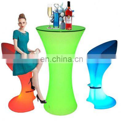 outdoor furniture with led light/illuminated led furniture light source bar table wedding bar use