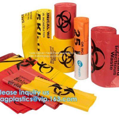 Plastic Biohazard Medical Waste Bag, Biohazard Bag, Medical Waste Bags, Clinical Waste Bags LDPE Medical Plastic K photo-3