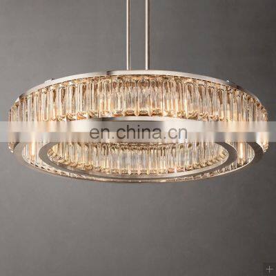 Modern Hanging Lamp Lighting Led Decorative Ring Brass Chandelier Ceiling Light Bedroom Living Dining Room Table photo-2