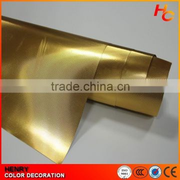 Heatproof Golden Self Adhesive Decorative Pvc Metalized Film