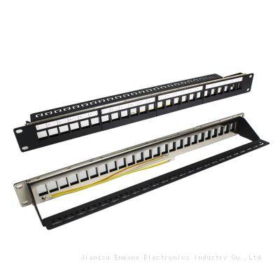 1U 24 Port Thin Shielded Blank Patch Panel photo-3