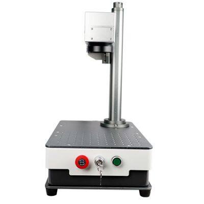 20W Desktop Small Mini Metal Stainless Steel Iron Copper Aluminum Silver Fiber Laser Marking Engraving Marker Machine photo-2