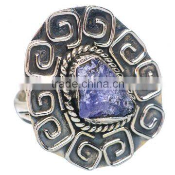 ROUGH TANZANITE RING 925 SOLID STERLING,SILVER EXPORTER,STERLING SILVER JEWELRY,SILVER RING,WHOLESALE SILVER JEWELRY