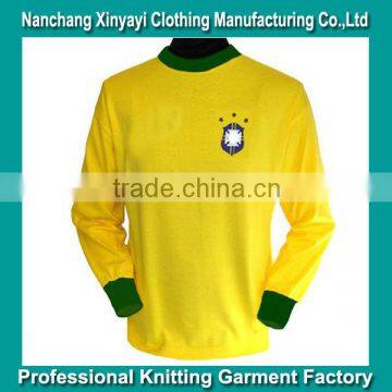 Made in China Cheap Football Shirts for Sale / Retro Football T Shirt for Men Long Sleeve China Manufacturer