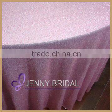 SQN#53 Wholesale Peach Sequin Elegant Wedding Table Linens for Sale photo-5