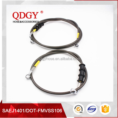 Auto Brake Parts Motorcycle Racing Car Hydraulic Automotive Front Rear 304 Stainless Steel Braided PTFE Brake Line Hose Assembly photo-5