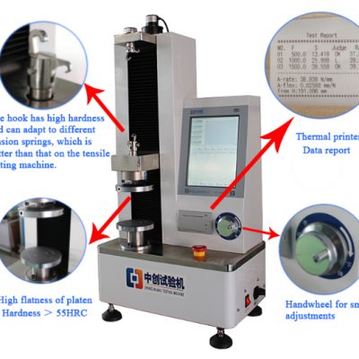 LCD Touch Screen Series Spring Load Testing Equipment / Spring Tension and Compression Testing Machine