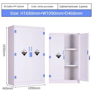 Lab PP Reagent Storage Cabinet with Vapor-Resistant Sealing|Hazardous Chemical PP Cabinet, Leak-Proof