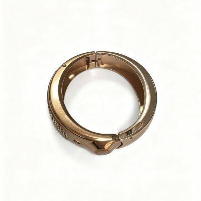 Custom High Quality Gold Steel Case Bracelet Fashion Fitness Style CNC Machining Aluminium Alloy Die Casting Service photo-4