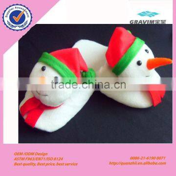 Wholesale new product cheap snowman plush animal slippers for women