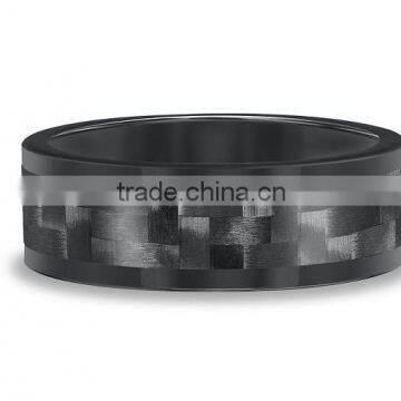 2016 Newest Black Tungsten Carbon Fiber Inlay Band 8mm from China Manufacturer