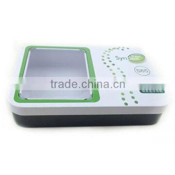 tin boxes for bluetooth headset,window metal box,metal mint tins