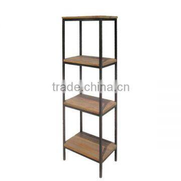 OA-4055 iron frame outdoor wooden flower shelf