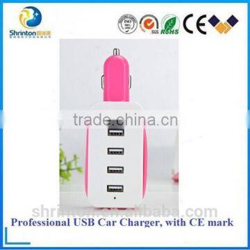 high quality new design 5V 5A 4port usb car charger