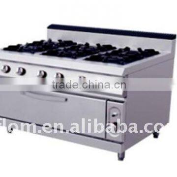 Gas style range with 6 burner/oven