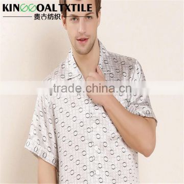 Hot Sell new design Men's Nightshirts 100% Silk Jacquard