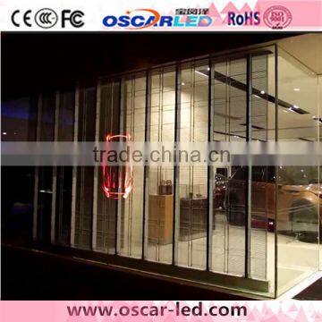 Outdoor Full Color XR 16H Led Rgb Wall Glass Panel Soft Transparent Glass Led Display photo-5