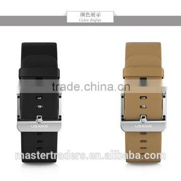 Original USAMS 38MM Genuine Leather Stainless Steel Wrist Strap Watch Band For Apple Watch MT-3498