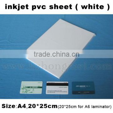 luminous white high gloss laminate sheet for pvc card