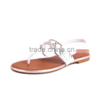 Hot Sale Ladies Diamond Peep Toe Beach Flat Sandals Wholesale Fashion Promotion Lady Sandals photo-2